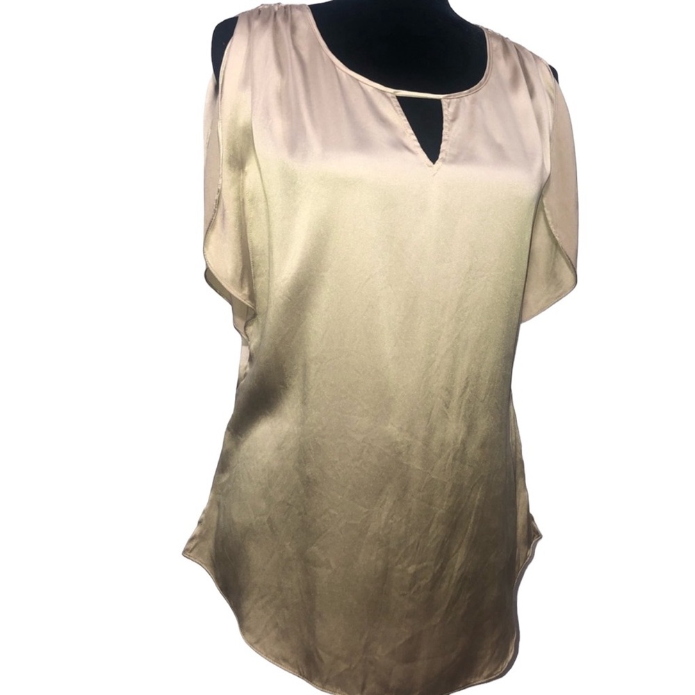 White House Black Market Champagne Blouse